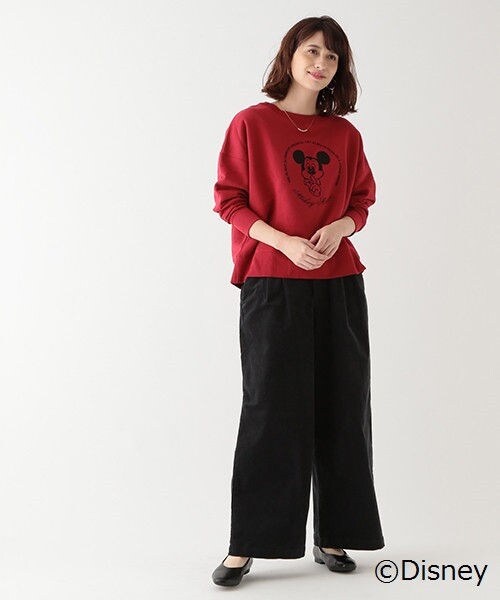 studio CLIP（スタディオクリップ）の「ミッキーマウス/スウェットプルオーバー（トップス・オフホワイト/チャコール/アイボリー）」の6枚目の写真
