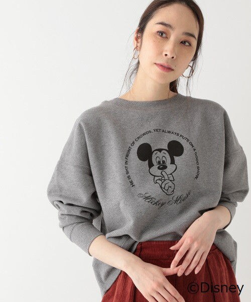studio CLIP（スタディオクリップ）の「ミッキーマウス/スウェットプルオーバー（トップス・オフホワイト/チャコール/アイボリー）」の2枚目の写真