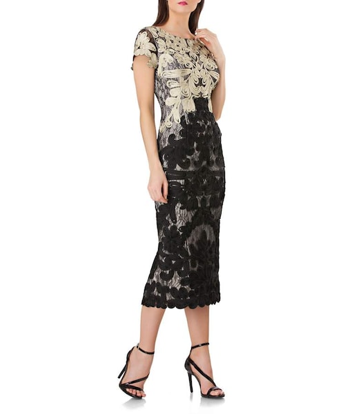 lace mermaid evening dress La Femme Long Lace Mermaid Prom Dress