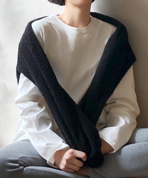 DHOLIC（ディーホリック）の「ボクシーサイドスリットTシャツ（Tシャツ/カットソー・レディース・グレー/ホワイト/ブラック・FREE）」の2枚目の写真