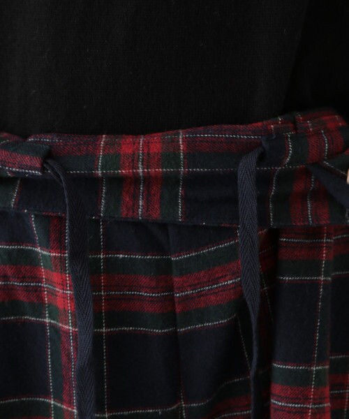 studio CLIP（スタディオクリップ）の「起毛チェックワイドストレートパンツ（パンツ・オフホワイト/チャコール/ネイビー）」の10枚目の写真