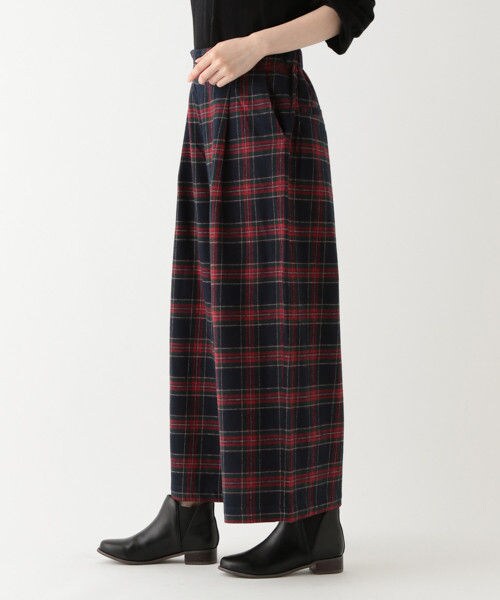 studio CLIP（スタディオクリップ）の「起毛チェックワイドストレートパンツ（パンツ・オフホワイト/チャコール/ネイビー）」の7枚目の写真