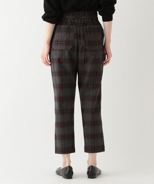 studio CLIP（スタディオクリップ）の「起毛チェックウエストリボンテーパードパンツ（パンツ・オフホワイト/チャコール/ネイビー）」の8枚目の写真