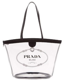 PRADA | Prada - Logo Print Clear Pvc Tote - Womens - Black(トートバッグ)