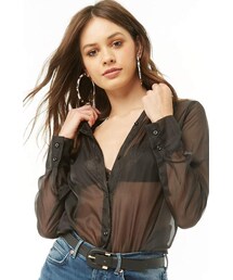 FOREVER 21 | Forever 21 Sheer Taffeta Shirt(シャツ/ブラウス)