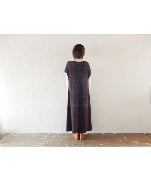 takuroh shirafuji(タクロウシラフジ)の「takuroh shirafuji No Sleeve Wool Dress (Purple)(ワンピース・レディース・その他)」の6枚目の写真