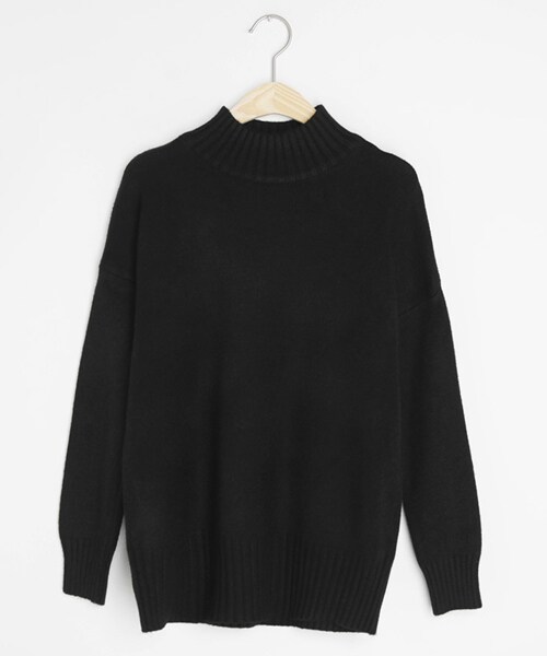 DHOLIC（ディーホリック）の「ハイネックリブヘムニット（ニット/セーター・レディース・ホワイト/オレンジ/グレー/ブラック/ベージュ・FREE）」の2枚目の写真