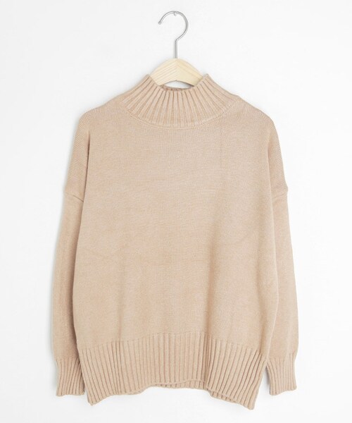 DHOLIC（ディーホリック）の「ハイネックリブヘムニット（ニット/セーター・レディース・ホワイト/オレンジ/グレー/ブラック/ベージュ・FREE）」の4枚目の写真