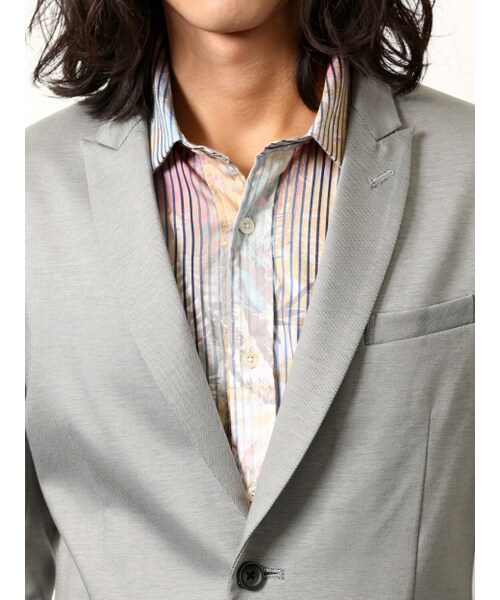 5351 POUR LES HOMMES（ゴーサンゴーイチプールオム）の「カルゼモクロディ２BSジャケット（ジャケット/アウター・メンズ・ライトグレ-・1/2/3/4）」の5枚目の写真