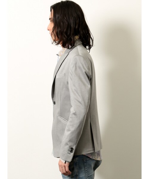 5351 POUR LES HOMMES（ゴーサンゴーイチプールオム）の「カルゼモクロディ２BSジャケット（ジャケット/アウター・メンズ・ライトグレ-・1/2/3/4）」の3枚目の写真