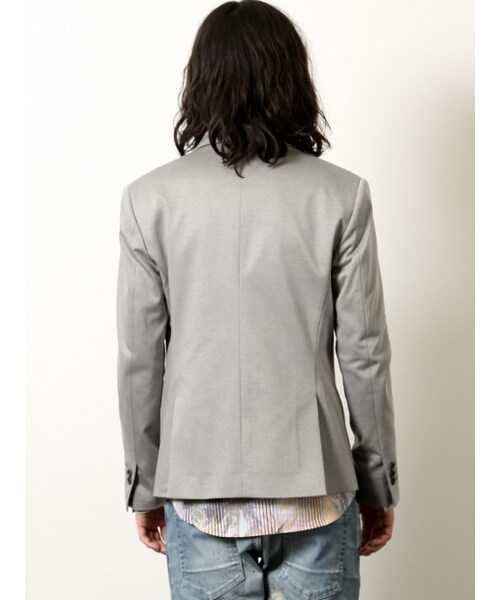 5351 POUR LES HOMMES（ゴーサンゴーイチプールオム）の「カルゼモクロディ２BSジャケット（ジャケット/アウター・メンズ・ライトグレ-・1/2/3/4）」の4枚目の写真