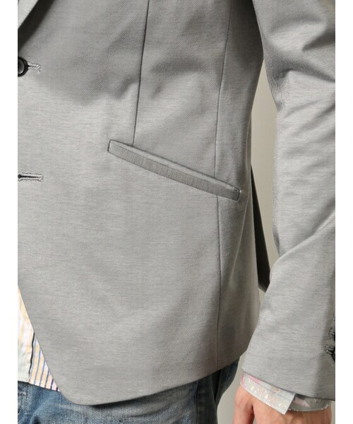 5351 POUR LES HOMMES（ゴーサンゴーイチプールオム）の「カルゼモクロディ２BSジャケット（ジャケット/アウター・メンズ・ライトグレ-・1/2/3/4）」の7枚目の写真