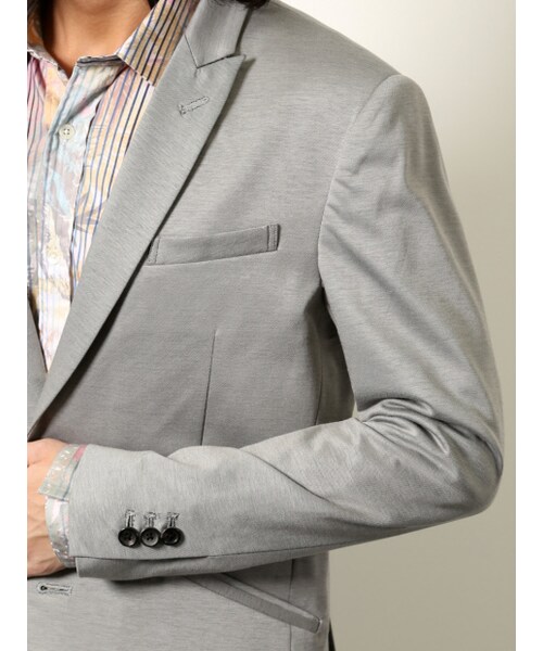 5351 POUR LES HOMMES（ゴーサンゴーイチプールオム）の「カルゼモクロディ２BSジャケット（ジャケット/アウター・メンズ・ライトグレ-・1/2/3/4）」の6枚目の写真