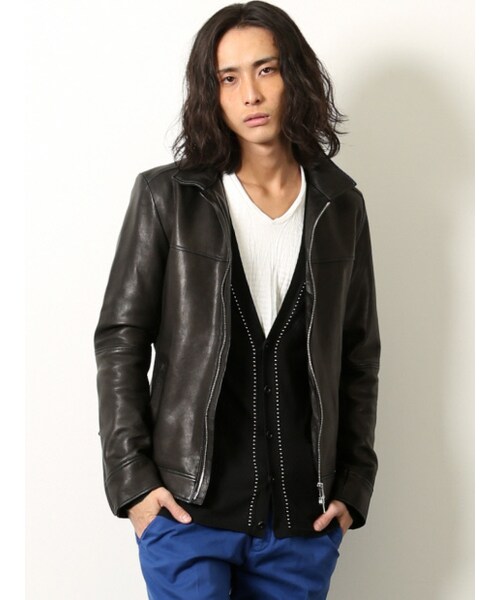 5351 POUR LES HOMMES（ゴーサンゴーイチプールオム）の「【DIRECTOR'SＬＩＮＥ】スタッズ付ドレスカーデ（トップス・メンズ・ピンク/ブラック・2/3）」の12枚目の写真