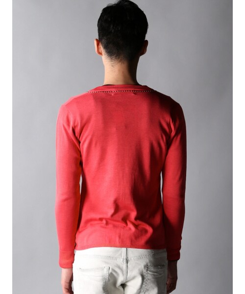 5351 POUR LES HOMMES（ゴーサンゴーイチプールオム）の「【DIRECTOR'SＬＩＮＥ】スタッズ付ドレスカーデ（トップス・メンズ・ピンク/ブラック・2/3）」の5枚目の写真