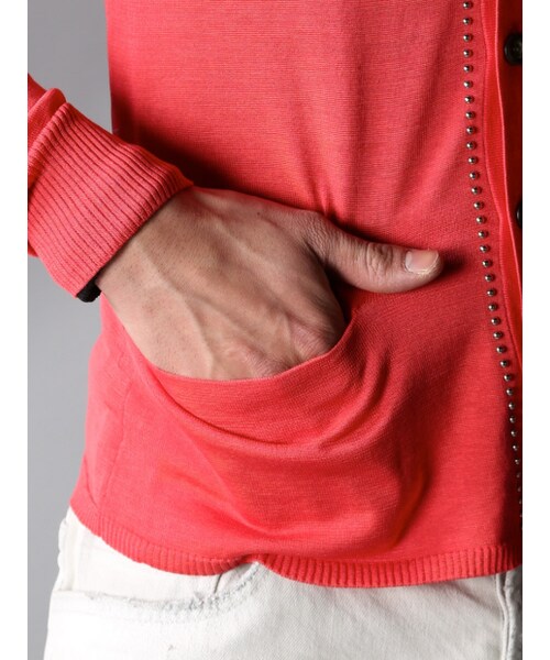 5351 POUR LES HOMMES（ゴーサンゴーイチプールオム）の「【DIRECTOR'SＬＩＮＥ】スタッズ付ドレスカーデ（トップス・メンズ・ピンク/ブラック・2/3）」の8枚目の写真