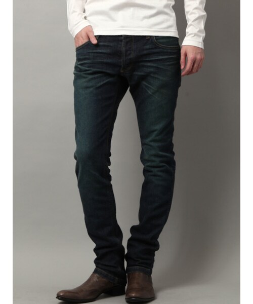 5351 POUR LES HOMMES(ゴーサンゴーイチプールオム)の「12OZデニムスリムストレート(パンツ・メンズ・インディゴ/ホワイト・0/1/2/3/4)」の2枚目の写真