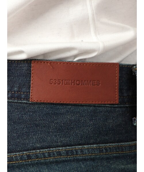 5351 POUR LES HOMMES(ゴーサンゴーイチプールオム)の「12OZデニムスリムストレート(パンツ・メンズ・インディゴ/ホワイト・0/1/2/3/4)」の9枚目の写真