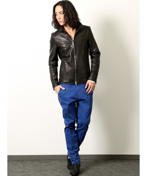 5351 POUR LES HOMMES（ゴーサンゴーイチプールオム）の「ストレッチドライコットン綿スラックス【予約】（パンツ・メンズ・オフホワイト/ブルー/ライトグレ-・1/2/3/4）」の12枚目の写真