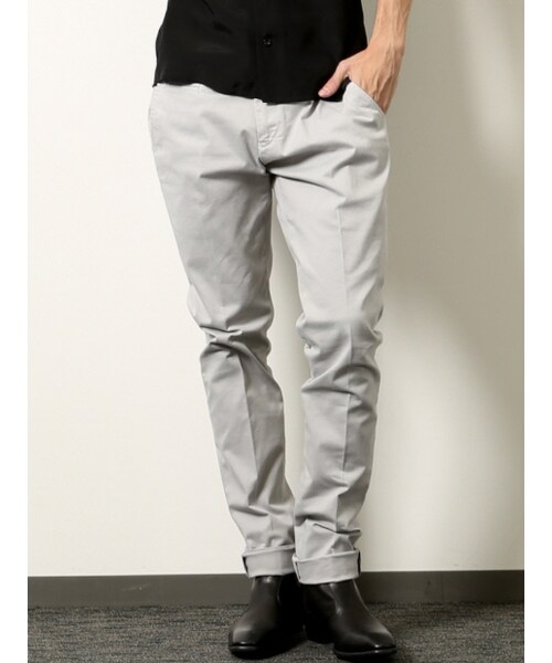 5351 POUR LES HOMMES（ゴーサンゴーイチプールオム）の「ストレッチドライコットン綿スラックス【予約】（パンツ・メンズ・オフホワイト/ブルー/ライトグレ-・1/2/3/4）」の2枚目の写真