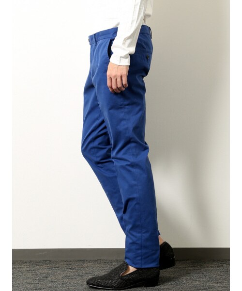 5351 POUR LES HOMMES（ゴーサンゴーイチプールオム）の「ストレッチドライコットン綿スラックス【予約】（パンツ・メンズ・オフホワイト/ブルー/ライトグレ-・1/2/3/4）」の5枚目の写真