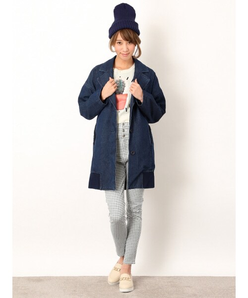 NOMINE（ノミネ）の「デニムジャコット【JILLE2014年03月号P.49掲載】（ジャケット/アウター・レディース・blue/navy・F）」の4枚目の写真