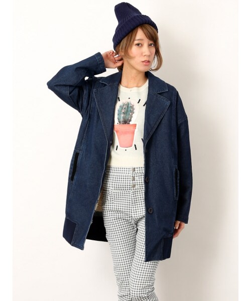 NOMINE（ノミネ）の「デニムジャコット【JILLE2014年03月号P.49掲載】（ジャケット/アウター・レディース・blue/navy・F）」の2枚目の写真