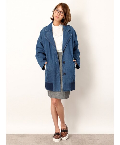 NOMINE（ノミネ）の「デニムジャコット【JILLE2014年03月号P.49掲載】（ジャケット/アウター・レディース・blue/navy・F）」の3枚目の写真
