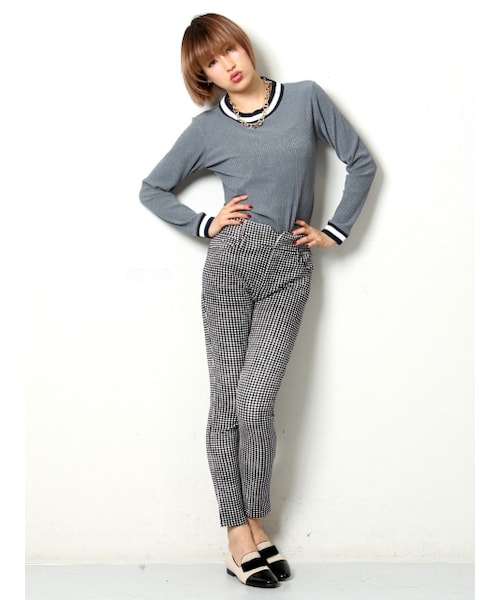 NOMINE（ノミネ）の「ラインテレコPO【JJ2014年04月号P.161掲載】（トップス・レディース・navy/gray/white・F）」の4枚目の写真