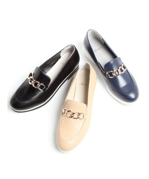 NOMINE（ノミネ）の「チェーンローファー【SEVENTEEN2014年04月号P.57掲載】（シューズ・レディース・beige/black/navy/white・35/36/37/38/39）」の5枚目の写真