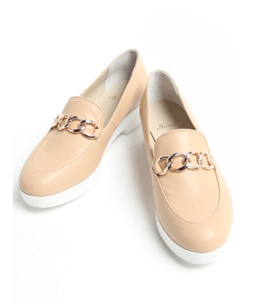 NOMINE（ノミネ）の「チェーンローファー【SEVENTEEN2014年04月号P.57掲載】（シューズ・レディース・beige/black/navy/white・35/36/37/38/39）」の3枚目の写真