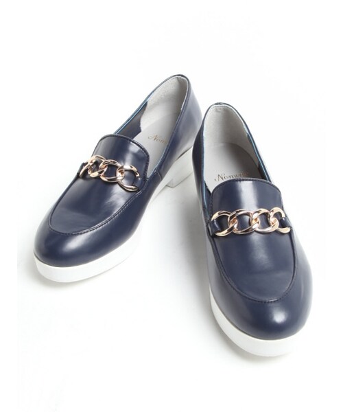 NOMINE（ノミネ）の「チェーンローファー【SEVENTEEN2014年04月号P.57掲載】（シューズ・レディース・beige/black/navy/white・35/36/37/38/39）」の4枚目の写真