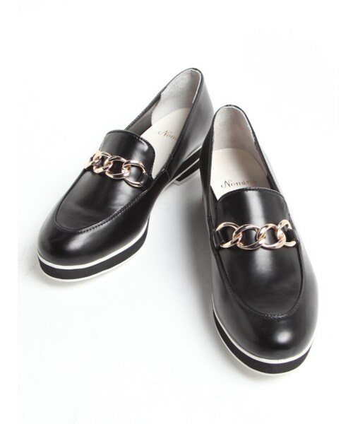 NOMINE（ノミネ）の「チェーンローファー【SEVENTEEN2014年04月号P.57掲載】（シューズ・レディース・beige/black/navy/white・35/36/37/38/39）」の2枚目の写真
