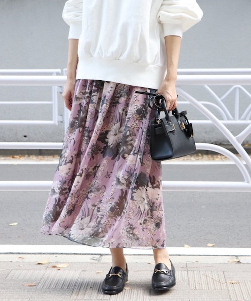 FRAMeWORK（フレームワーク）の「楊柳花柄スカート◇（）」 - WEAR