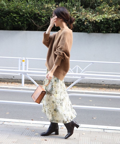 フレームワーク 楊柳花柄スカート 【公式通販】