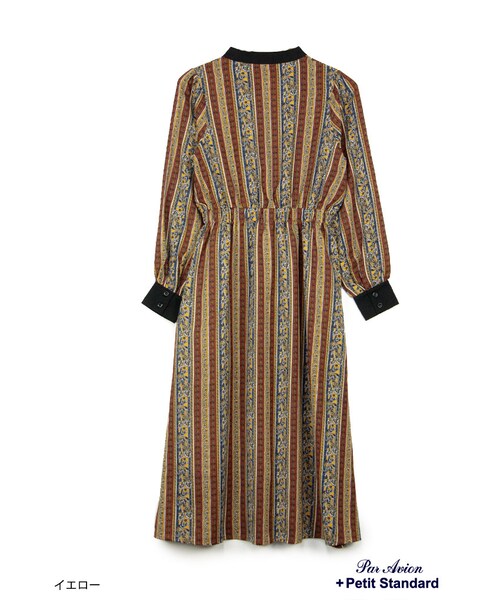 paravion（パラビオン）の「フラワーストライプワンピース�（ワンピース/ドレス・レディース・グリーン/ワイン/イエロー・ONE）」の17枚目の写真