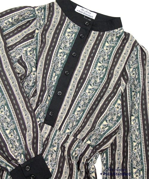 paravion（パラビオン）の「フラワーストライプワンピース�（ワンピース/ドレス・レディース・グリーン/ワイン/イエロー・ONE）」の6枚目の写真