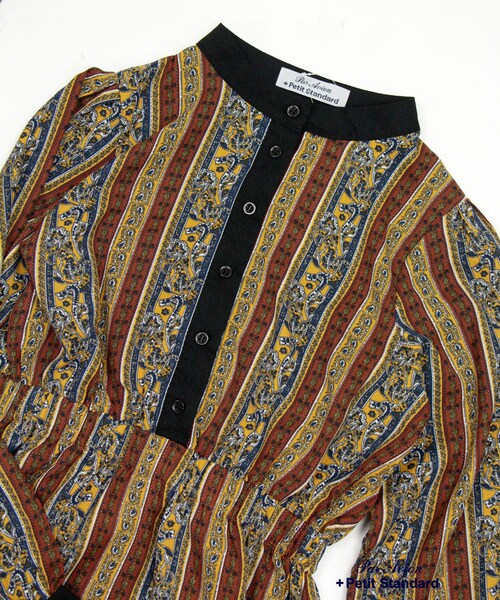 paravion（パラビオン）の「フラワーストライプワンピース�（ワンピース/ドレス・レディース・グリーン/ワイン/イエロー・ONE）」の8枚目の写真