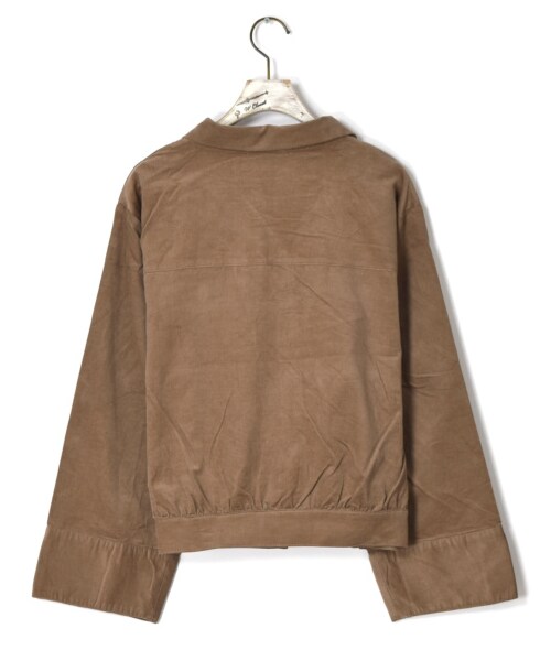 w closet（ダブルクローゼット）の「長袖開襟シャツはおり（トップス・レディース・アイボリー/キャメル/グレージュ・FREE）」の4枚目の写真