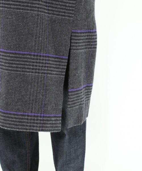 LAKOLE（ラコレ）の「チェック柄メルトンロングコート（ジャケット/アウター・グレー()/ベージュ()）」の15枚目の写真