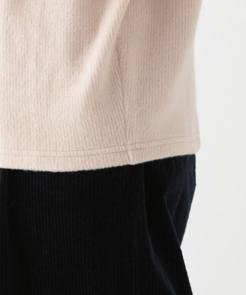 studio CLIP（スタディオクリップ）の「起毛ボートネック袖タックプルオーバー（トップス・グレー/ライトピンク/ブラウン/ネイビー）」の12枚目の写真