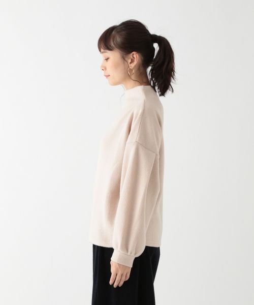 studio CLIP（スタディオクリップ）の「起毛ボートネック袖タックプルオーバー（トップス・グレー/ライトピンク/ブラウン/ネイビー）」の8枚目の写真
