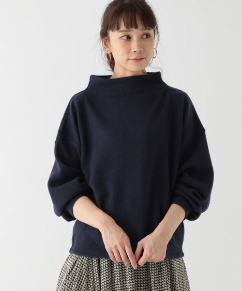 studio CLIP（スタディオクリップ）の「起毛ボートネック袖タックプルオーバー（トップス・グレー/ライトピンク/ブラウン/ネイビー）」の4枚目の写真