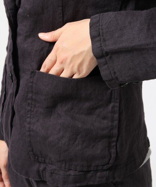 LEPSIM（レプシィム）の「フレンチリネンテーラードジャケット（ジャケット/アウター・レディース・グレー/ネイビー/ブルー/オフ・Ｌ/Ｍ）」の12枚目の写真