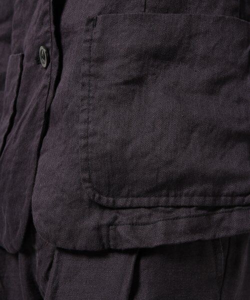 LEPSIM（レプシィム）の「フレンチリネンテーラードジャケット（ジャケット/アウター・レディース・グレー/ネイビー/ブルー/オフ・Ｌ/Ｍ）」の13枚目の写真