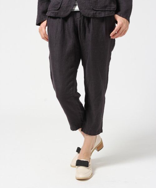 LEPSIM(レプシィム)の「フレンチリネンタックパンツ(パンツ・レディース・グレー/ネイビー/ブルー/オフ・L/M)」の4枚目の写真