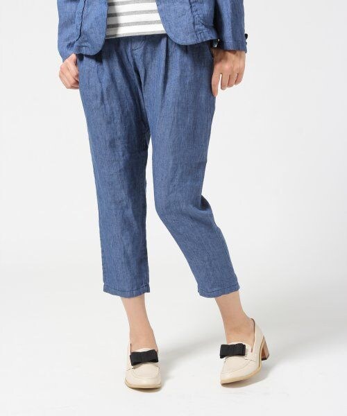 LEPSIM(レプシィム)の「フレンチリネンタックパンツ(パンツ・レディース・グレー/ネイビー/ブルー/オフ・L/M)」の3枚目の写真