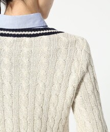 A part by | ３ＧＣＬケーブルラインＶネック８分袖(トップス)