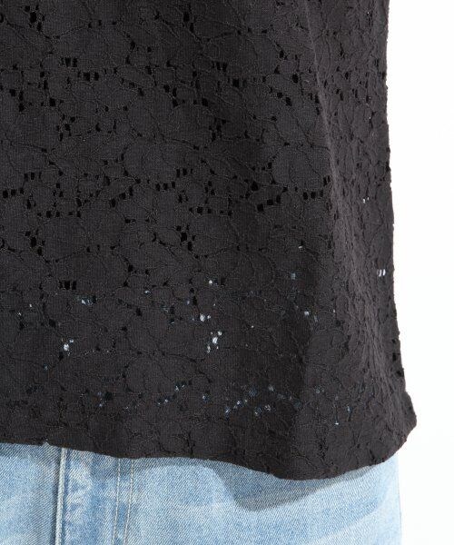 LOWRYS FARM（ローリーズファーム）の「レースサガラワッペンＴショートスリーブ（トップス・レディース・ピンク/ブラック/ブルー/オフ・Ｌ/Ｍ）」の11枚目の写真