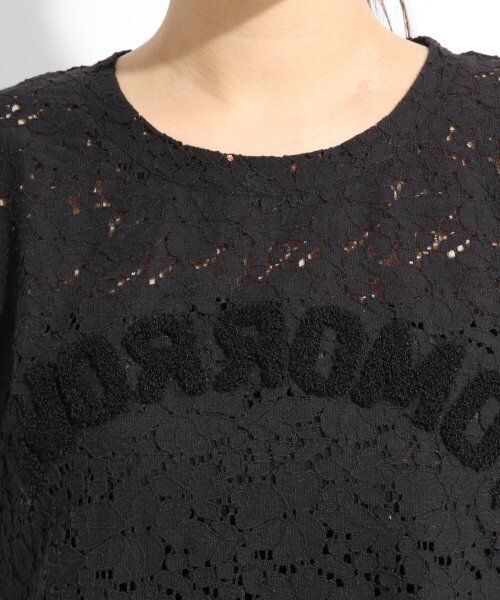 LOWRYS FARM（ローリーズファーム）の「レースサガラワッペンＴショートスリーブ（トップス・レディース・ピンク/ブラック/ブルー/オフ・Ｌ/Ｍ）」の8枚目の写真